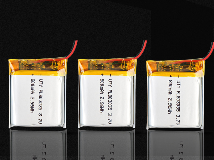 3.7v聚合物锂电池803035充电锂离子电芯800mah数码相机金属探测仪