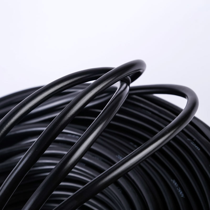 厂家直销 黑电缆 纯铜软芯 黑色护套电缆 多股电源线 设备专用线