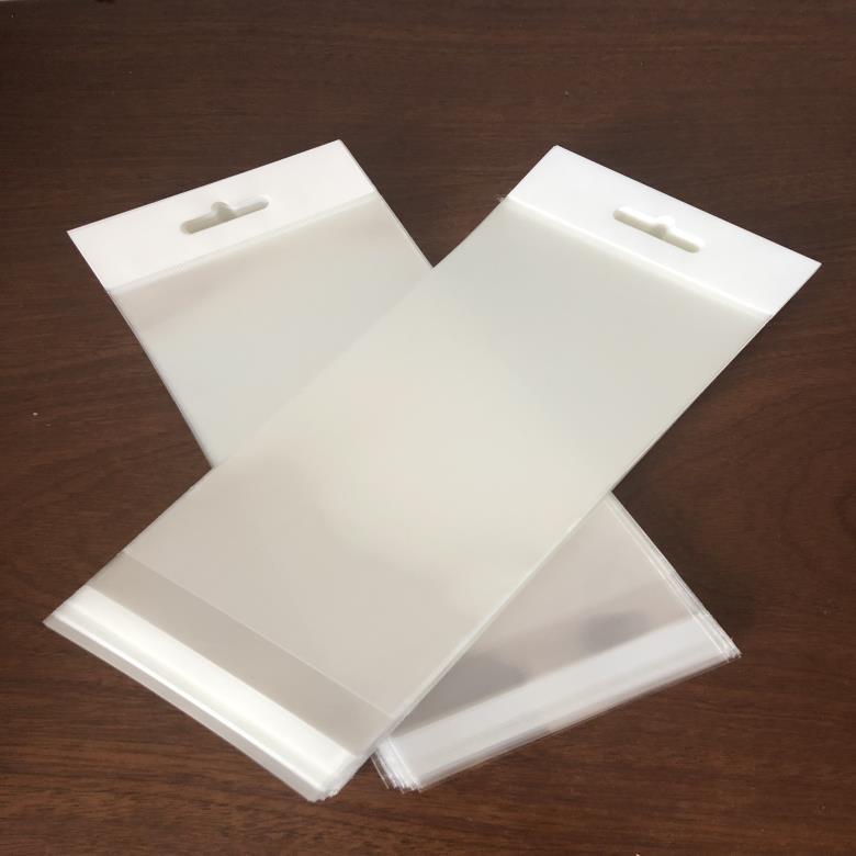厂家直销opp白卡头自粘袋珠光膜卡头包装袋精美塑料彩卡包装袋