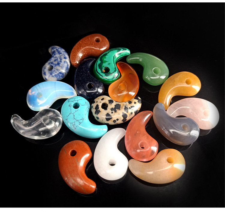 天然水晶宝石勾玉吊坠动漫周边阴阳大天狗茨木酒吞妖刀姬漫展热卖