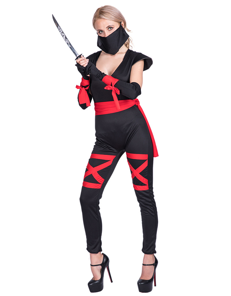 跨境供应万圣节服装日本女忍者扮演服亚马逊速卖通wish厂家供货
