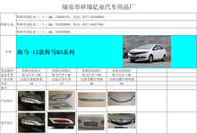 海马13款M3塑料电镀装饰件 M3内外饰装饰贴件 汇总