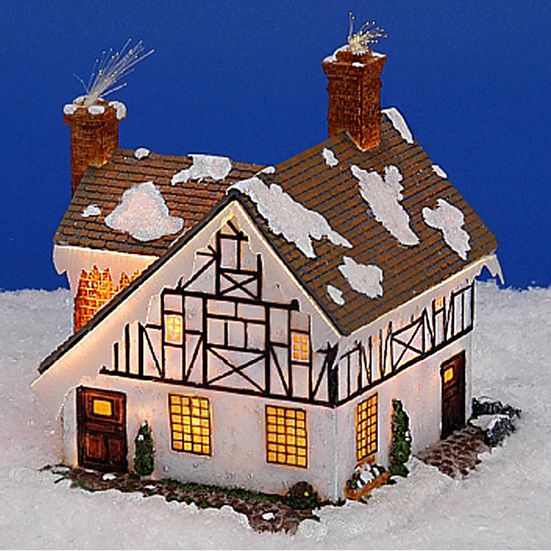 厂家定制树脂圣诞房子雪屋酒店商场幼儿园场景布置工艺品摆件