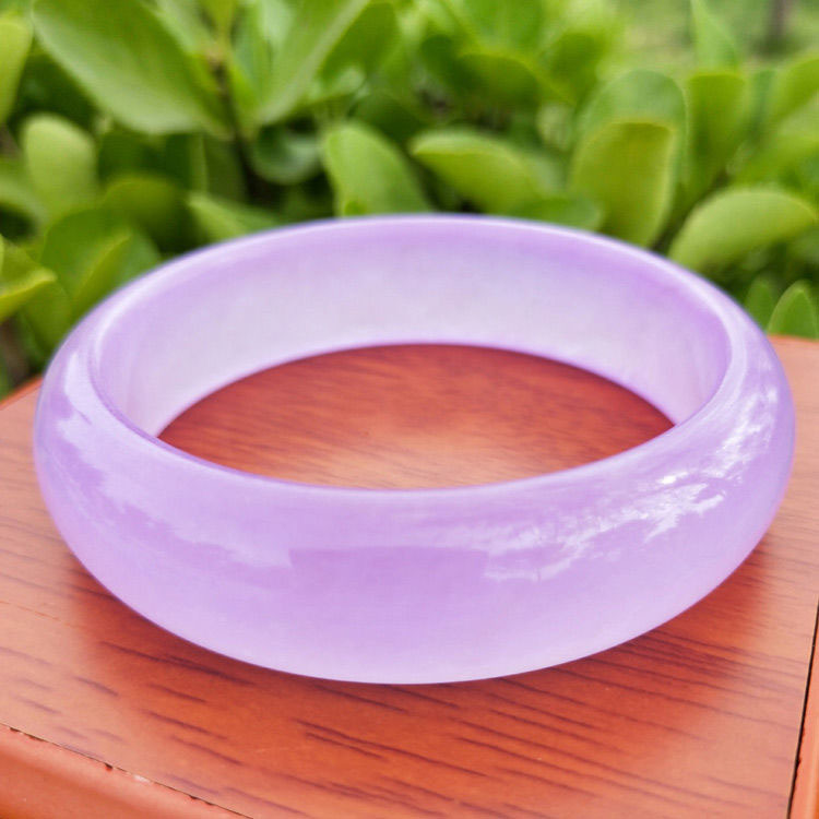 紫罗兰玉手镯紫色芙蓉石玉镯子石英岩玉手镯翡翠极冰种女镯子