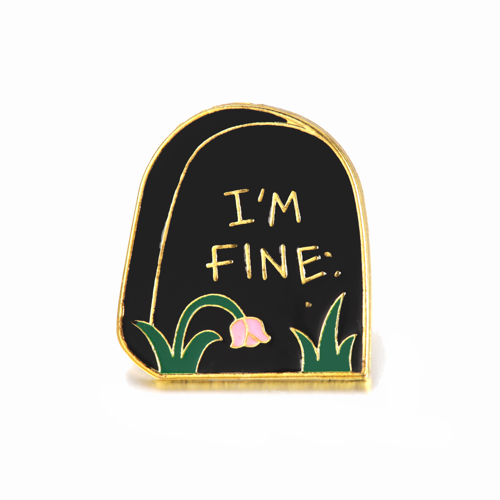 速卖通2018爆款合金胸针 创意im fine 骷髅棺材墓碑幽灵胸针批发