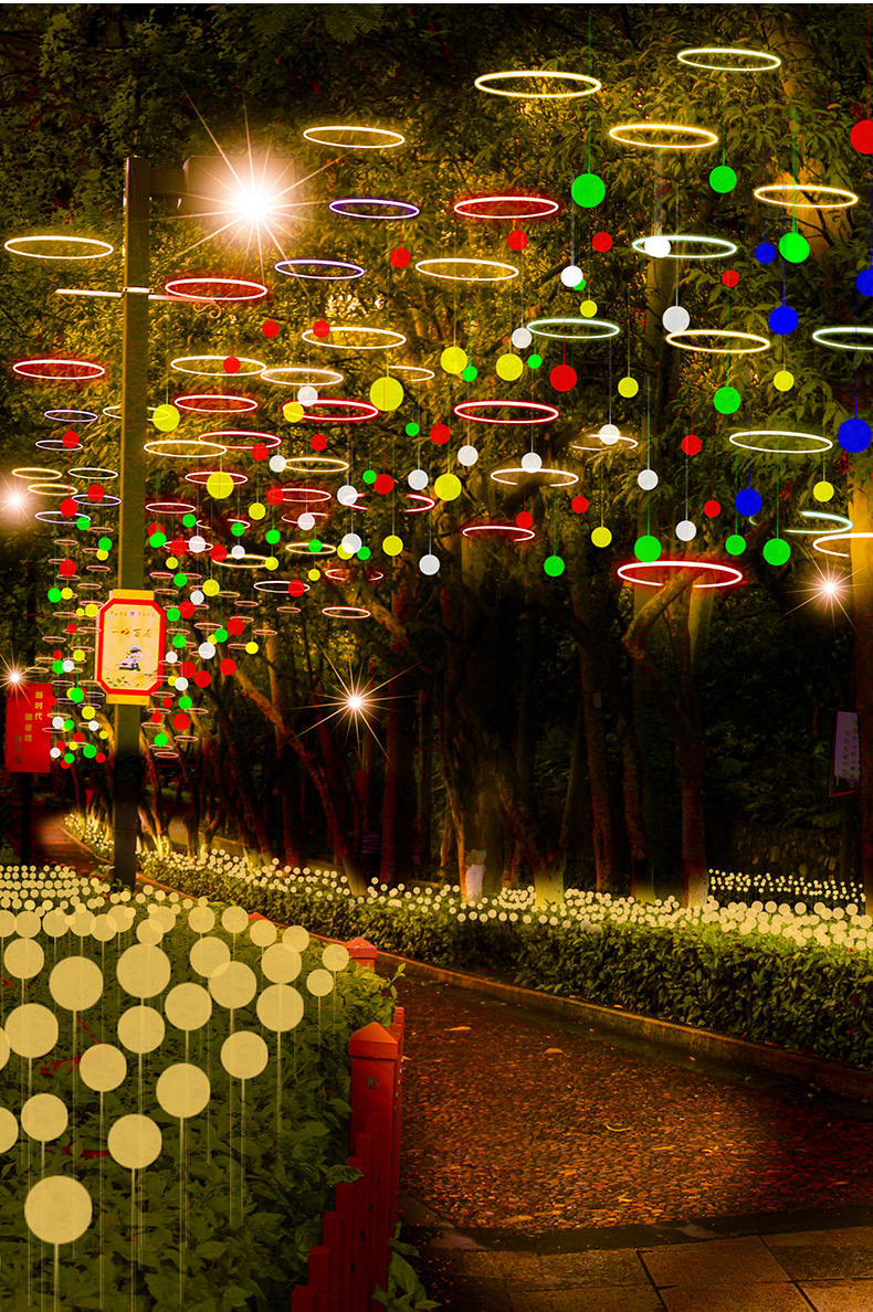 led景观灯 树木装饰圆圈灯 吊环灯 树环灯绕树灯 树木装饰景观灯