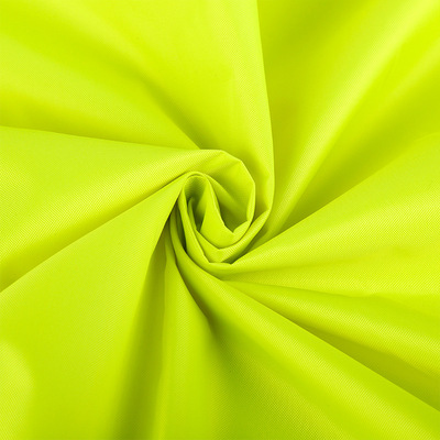 批发200d平纹长丝牛津布料 定制荧光黄环卫工面料荧光警示面料