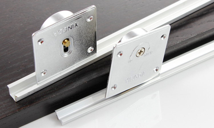 铝合金衣柜三角移门槽移门滑槽衣柜书柜移门道轨移门轨道趟门滑轨