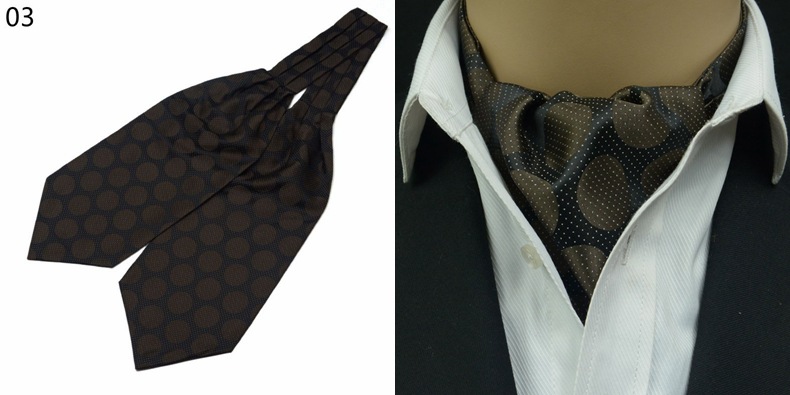 秋冬款潮男绅士围脖围巾领口巾英伦时尚正装商务大圆点小波点领巾