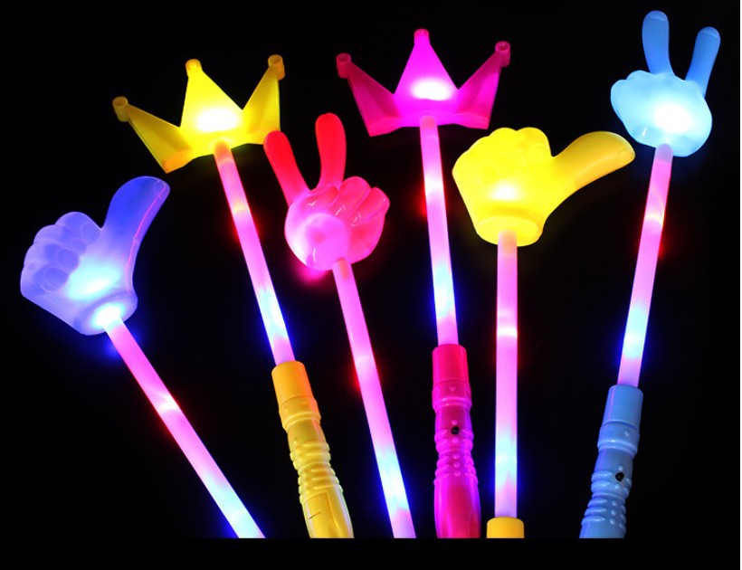 发光胜利手势造型闪光棒 大拇指造型荧光棒 皇冠闪光棒玩具批发