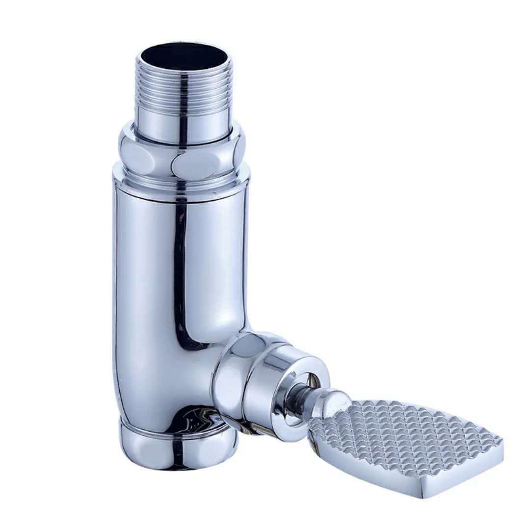 全铜大便按压式水龙头四通立式延时阀脚踏冲水阀小便冲洗阀-报价