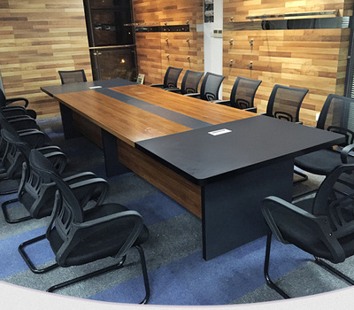 办公家具会议桌简约现代办公桌椅组长条圆角培训接待桌工厂定制