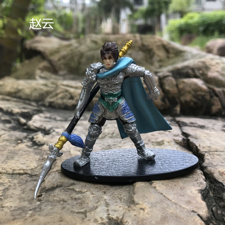 盒装玩具 真三国无双5公仔 三国英雄拼装手办 赵云关羽模型摆件