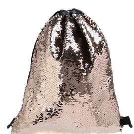 新款魔术翻转亮片束口袋 亮片双肩背袋 背包厂家直销