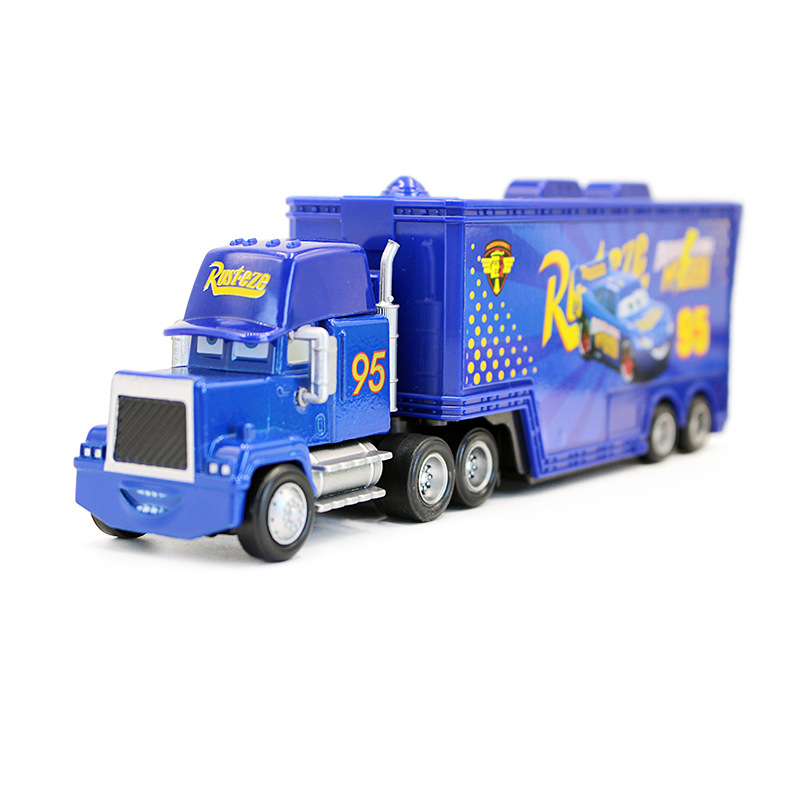 汽车总动员3新款95号蓝色麦大叔货柜车合金车模型儿童玩具