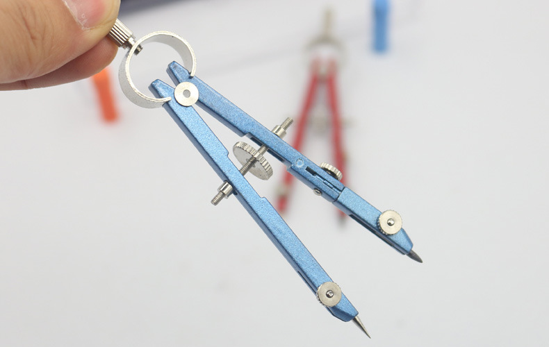 批发铝合金彩色分规2件套作图绘制分规心电图圆规