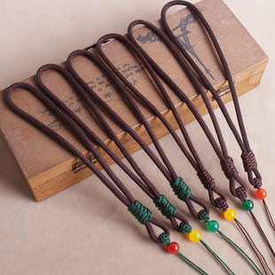 原创手把件挂绳编织文玩挂件绳子diy翡翠玉器把玩手绳车钥匙挂绳