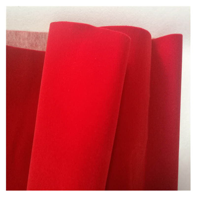 鲜艳大红色长毛绒 包装首饰礼品盒内衬植绒布婚庆喜庆剪纸绒纸