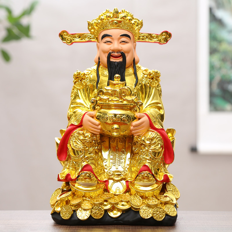 家用财神爷佛像招财文财神店铺开业礼品供奉居家摆件批发树脂神像