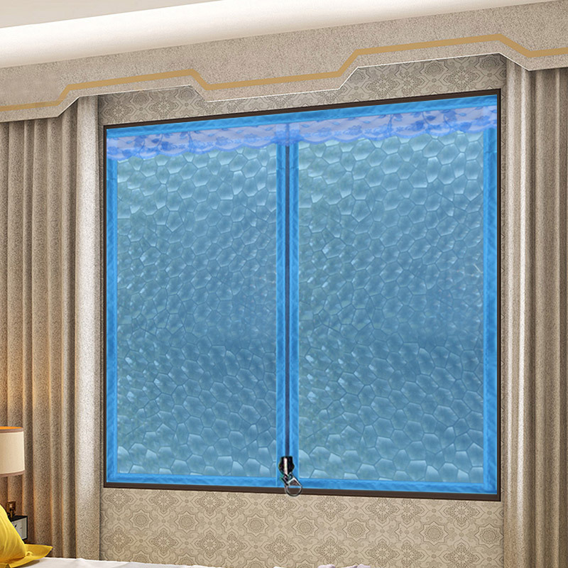 冬天窗帘窗帘冬季透明棉防寒子保温保暖空调防风挡风家用加厚商场