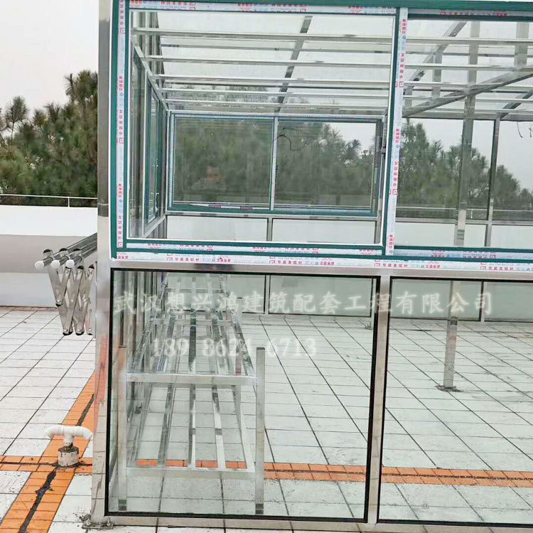 不锈钢结构阳光房楼顶晾衣室防尘夹胶玻璃屋顶户外暴晒房子亚克力