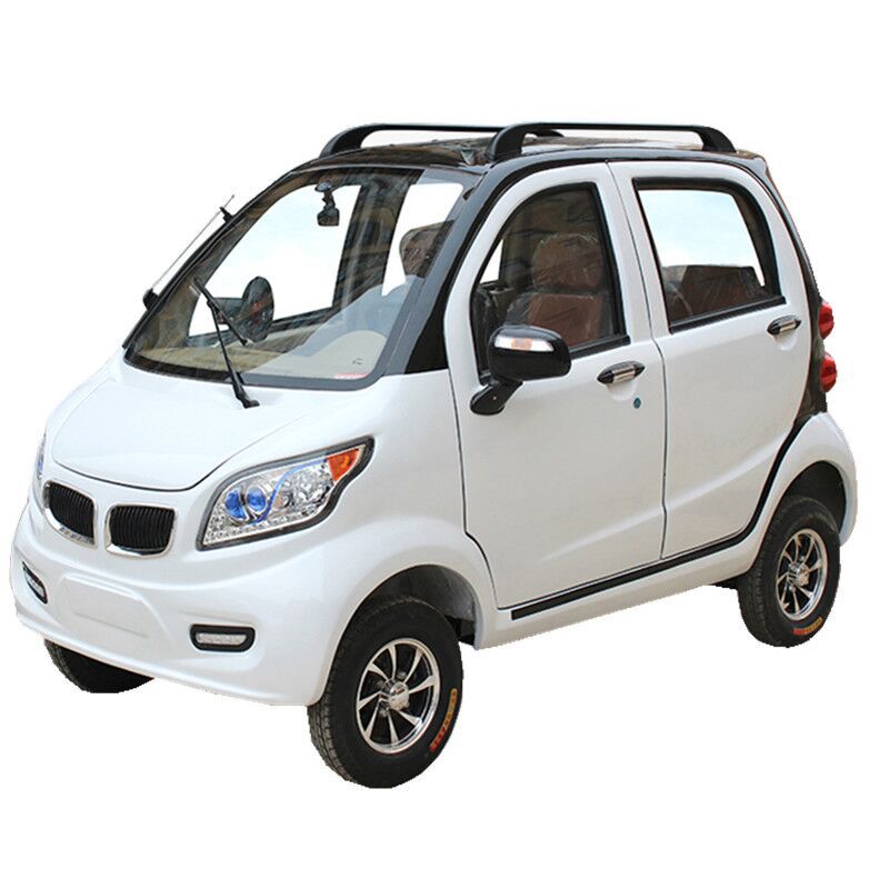 电动巡逻车家用四轮电瓶车全封闭老年人代步电动汽车油电两用铁壳