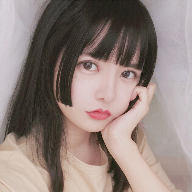 姬发式齐刘海公主切假发刘海片无痕隐形圆脸修脸网红假发片三刀齐