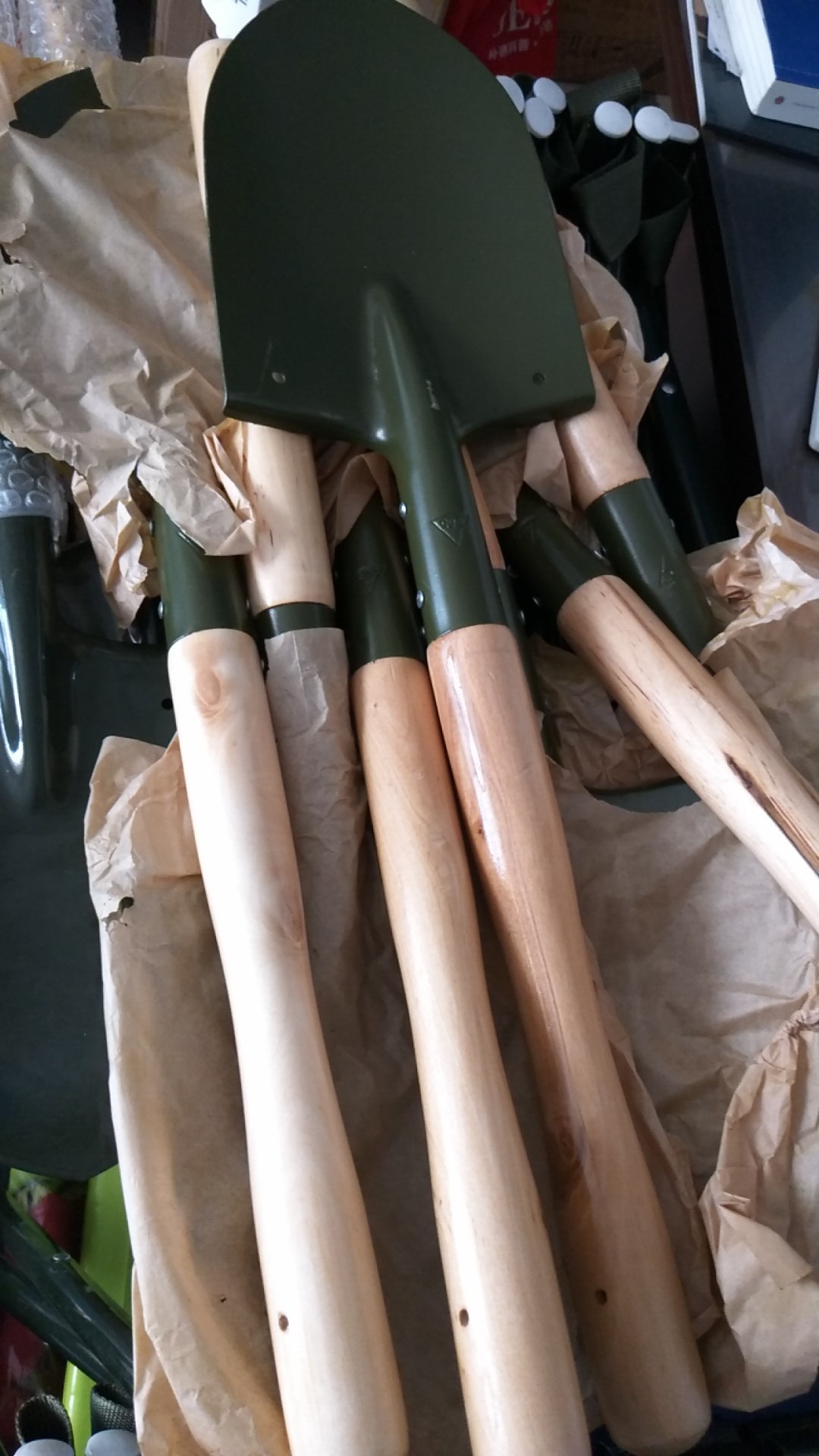 6411战备锹205工兵铲军户外铲子钓鱼工兵锹木把兵工军工铲小铁锹