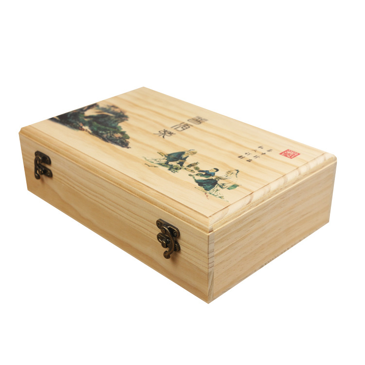 云南普洱茶砖盒 陈年普洱茶1000g砖茶包装礼盒木盒空盒