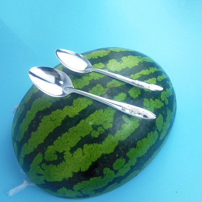 不锈钢小勺子_勺子不锈钢小勺子铁勺子西瓜吃西瓜勺子卖西瓜商贩专用