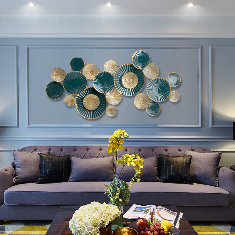 现代简约创意铁艺壁挂 家装客厅酒店墙壁挂饰墙面室内壁挂装饰