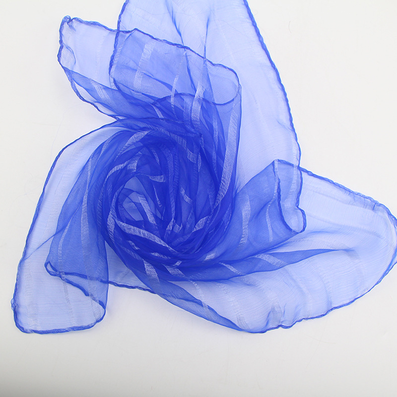 厂家直销儿童表演丝巾幼儿园舞蹈方巾纯色尼龙头纱纱巾批发zk002