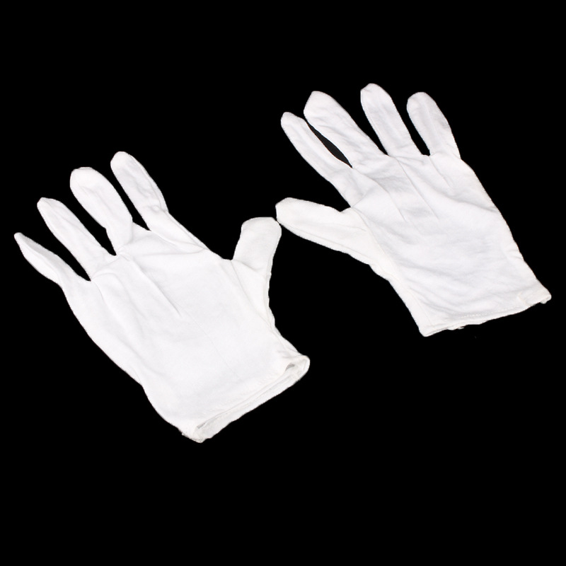 品香缘沉香白棉布手套纯棉盘玩手套礼仪手套沉香手串手链盘珠手套