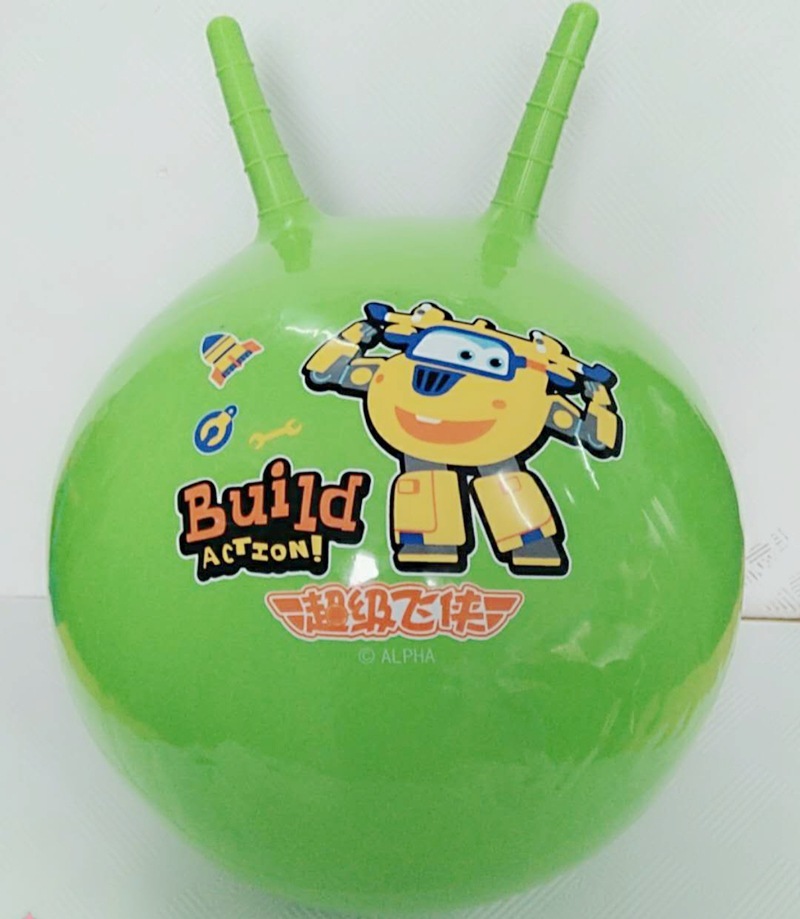 伊诺特超级飞侠16寸加厚羊角球玩具幼儿园跳跳球健身球蹦蹦球加强