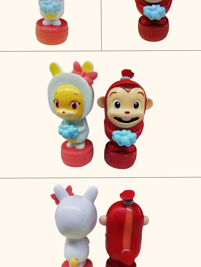 注塑q版公仔动漫注塑印章公仔pvc猴子兔子摆件卡通创意礼品玩具