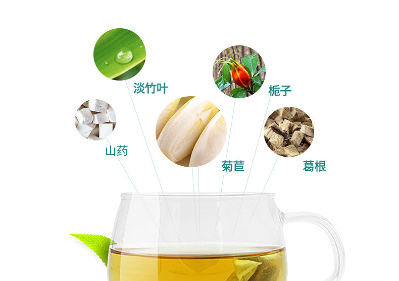 菊苣栀子茶葛根酸降茶 代加工排酸养生袋泡茶oem贴牌保健茶代发