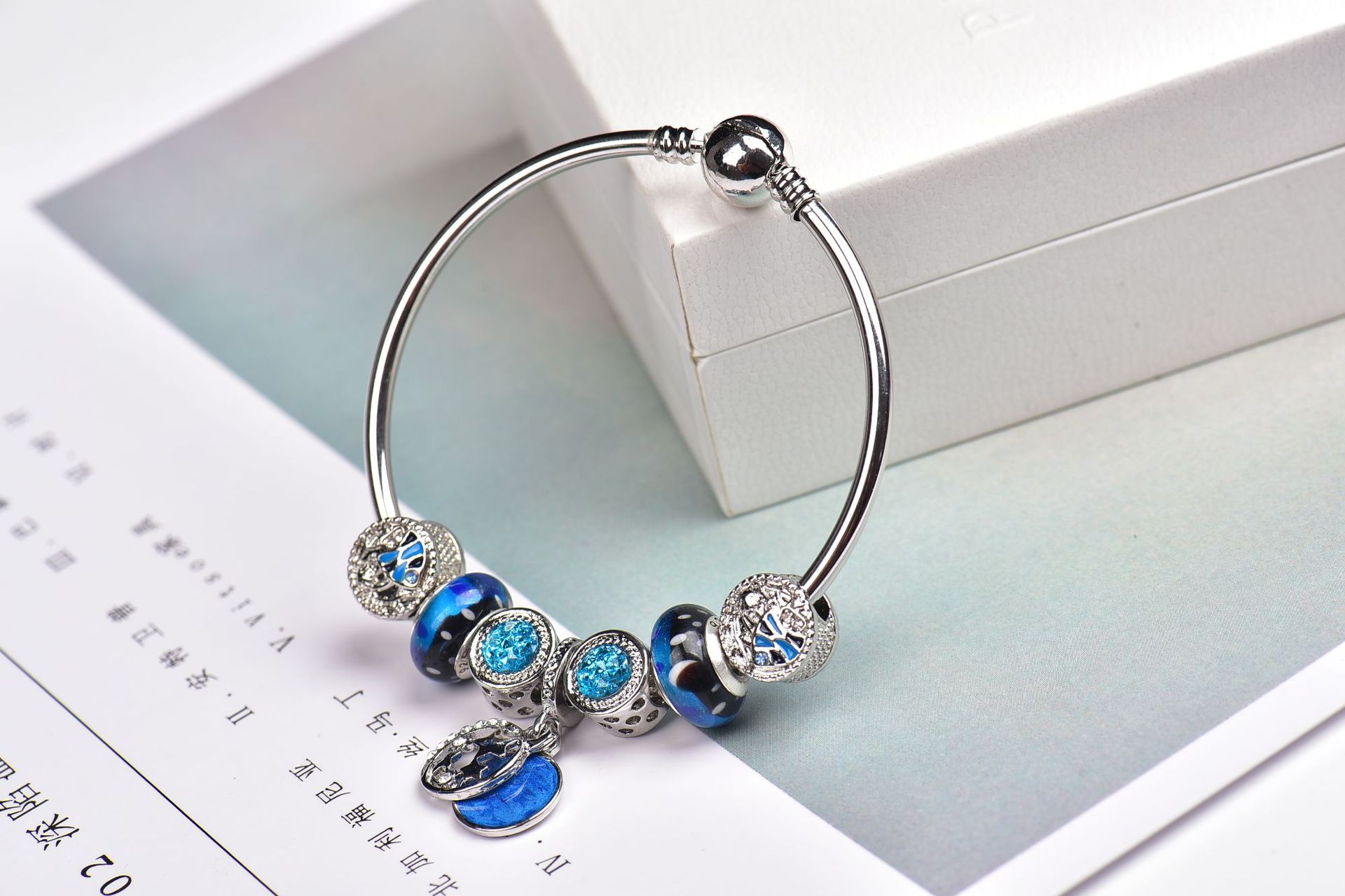 小潘系列精品同款银手镯潘家手链星空吊坠原创设计时尚清新基础款