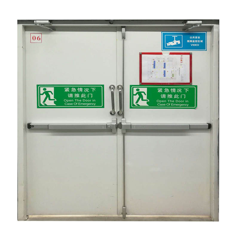 推杆锁防火门推杠逃生防火门 常闭推闩式防火门 按压逃生防火门