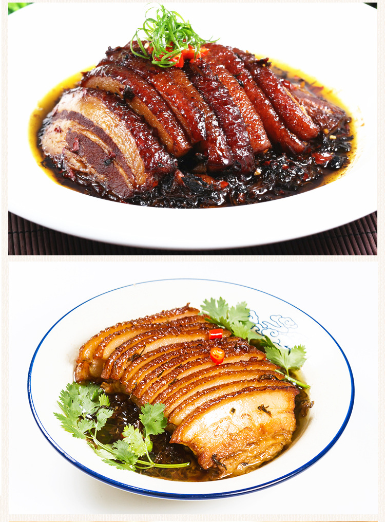 厂家批发 460g梅干菜虎皮扣肉 真空包装酒店半成品家常菜餐饮食材