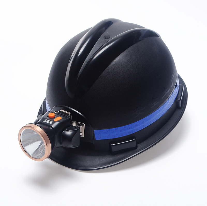 厂家直销塑料安全帽矿灯充电帽灯防水防爆矿灯安全帽式led头灯