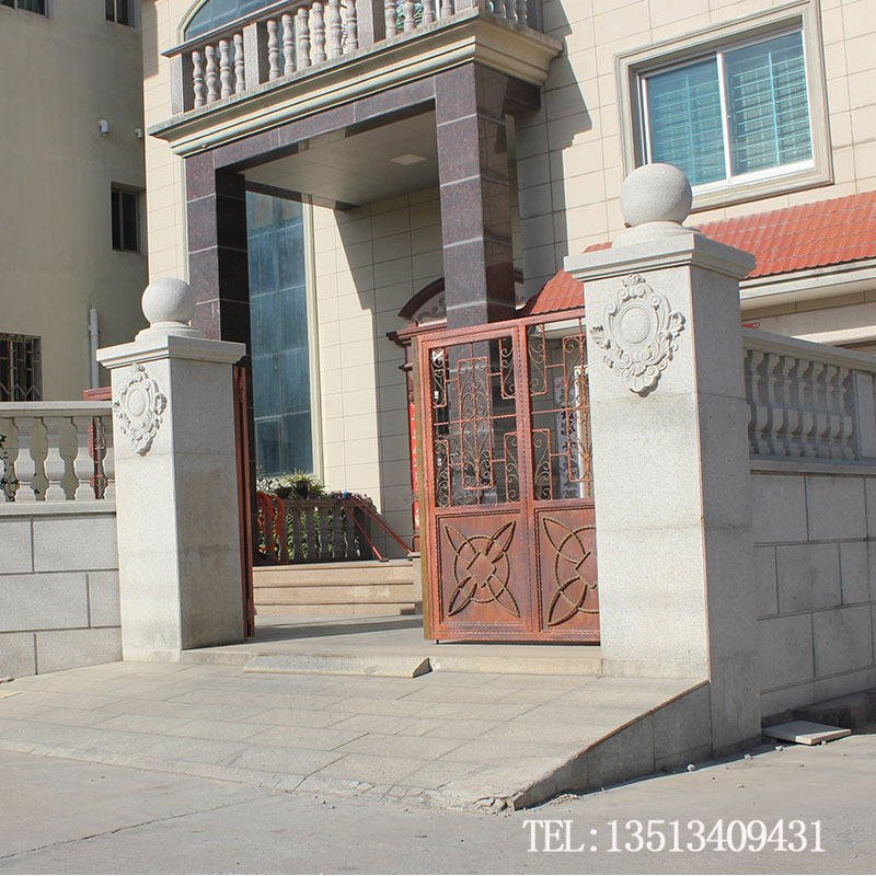 定做大理石门柱 别墅大门柱子 石雕方柱摆件 门口立柱 欧式罗马柱