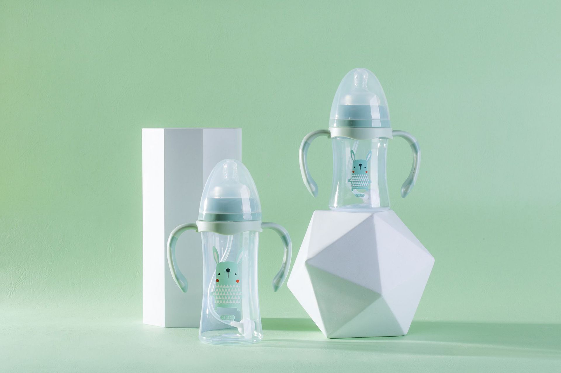 爱婴康新款创意宝宝宽口pp奶瓶170ml有柄奶嘴瓶 母婴用品厂家