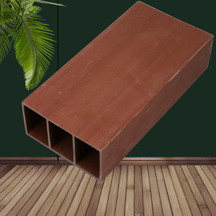 热卖100*50生态木方通室内装修格栅隔断绿可木吊顶工程装饰材料