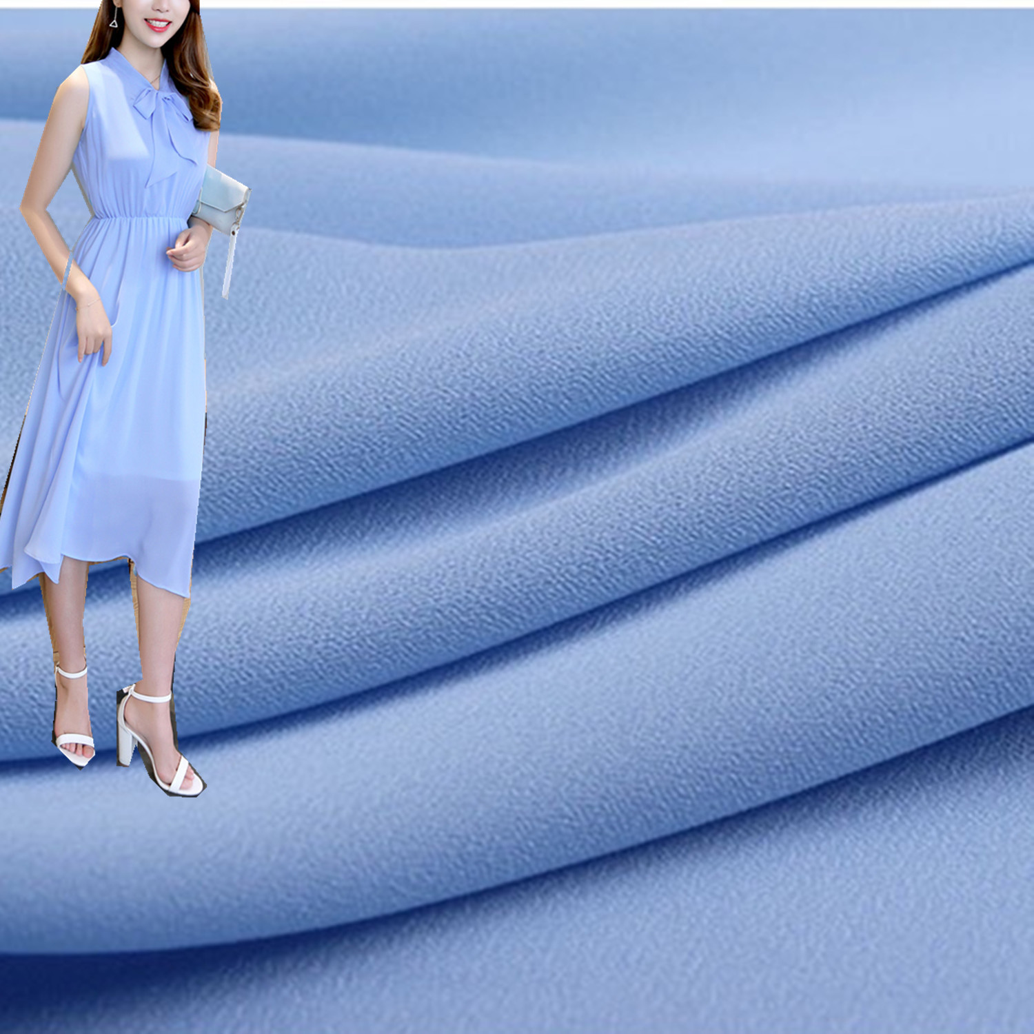 厂家直销75d高捻乱麻雪纺 加厚米兰麻 女装裙子衬衫布料批发