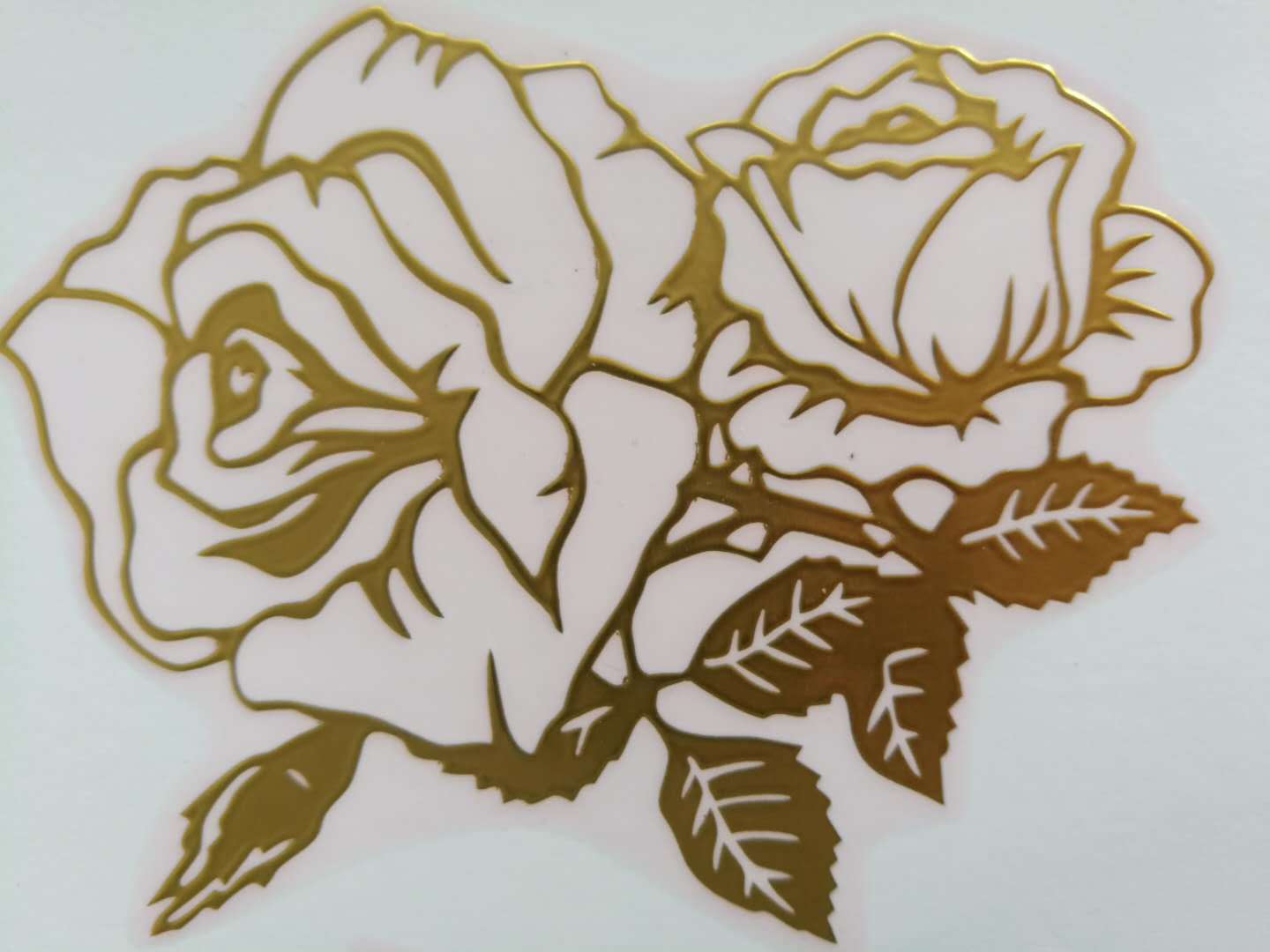 香水瓶花纸高低温水贴玻璃烫金银水贴纸可撕膜免烤免喷漆花纸