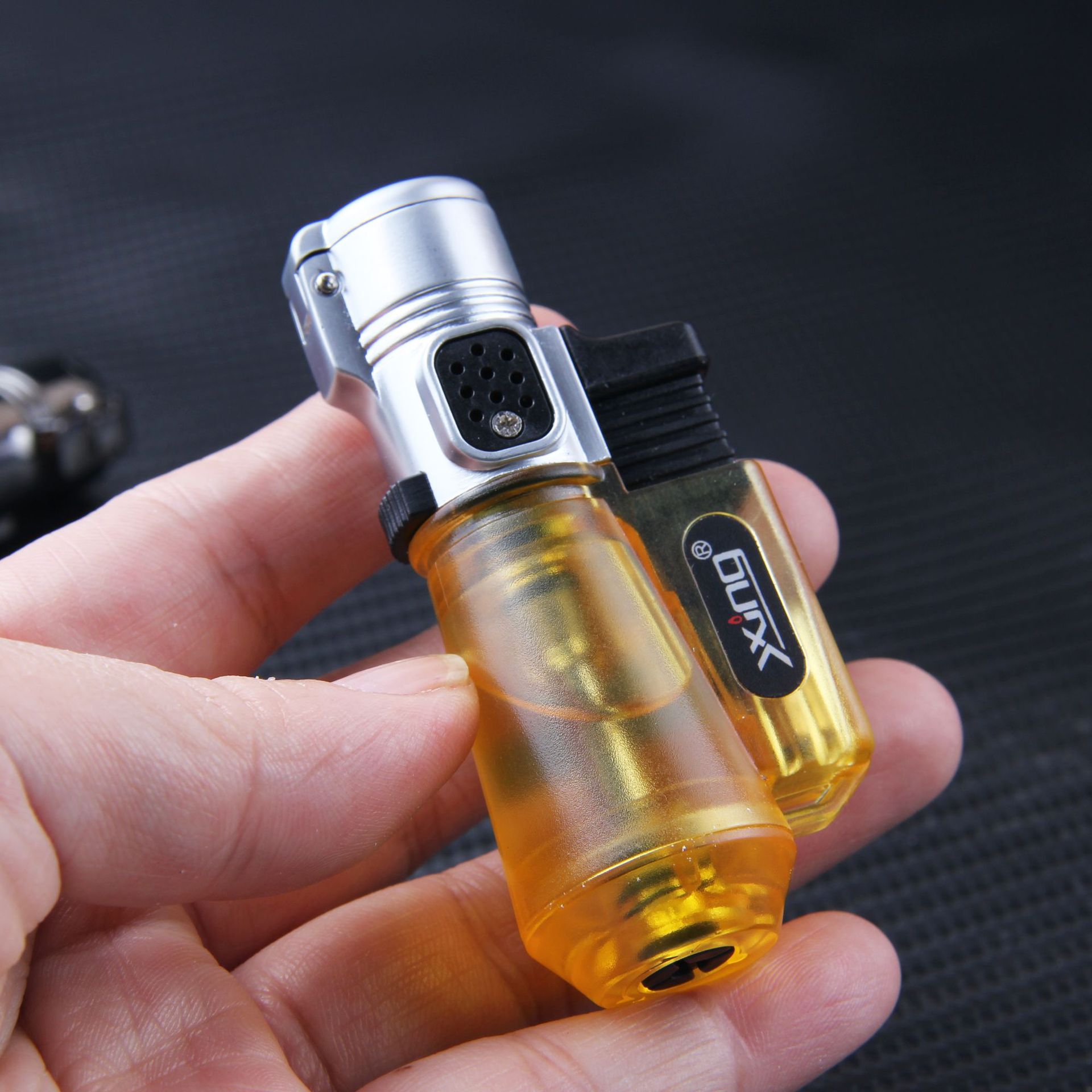 银星蜂鸟防风直冲小焊枪打火机个性创意便携透明充气焊接雪茄火机