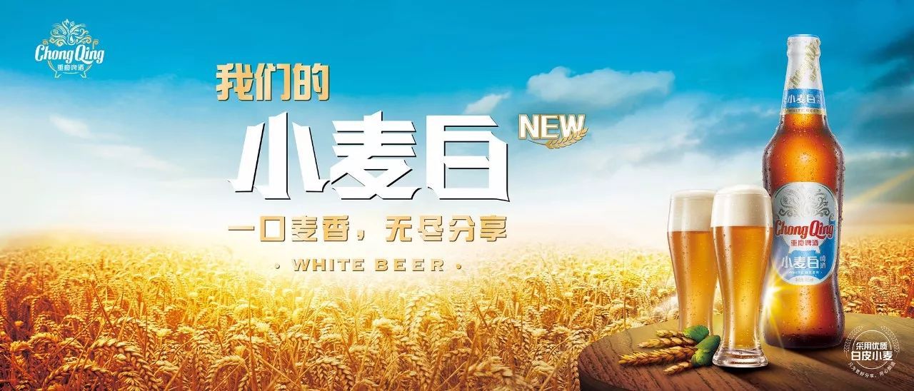 【一件代发】重庆啤酒小麦白465*12大瓶麦香果味山城火锅店麻辣标