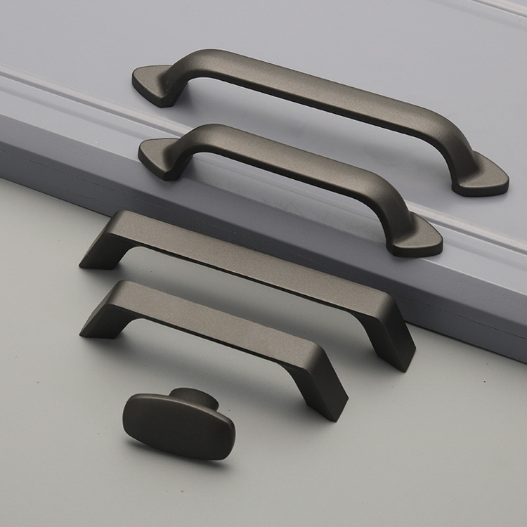 登丰五金美式衣柜拉手现代家具柜门把手橱柜抽屉锌合金拉丝小拉手