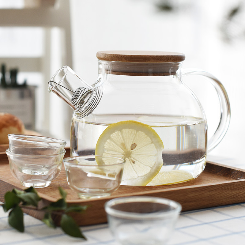 定制批发早餐豆浆壶 手工玻璃茶壶 高硼硅耐热过滤泡花茶壶