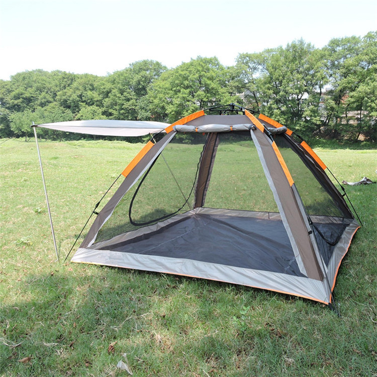 野营帐篷户外露营帐篷床优质涤纶材料防雨遮阳双层自动速开帐篷